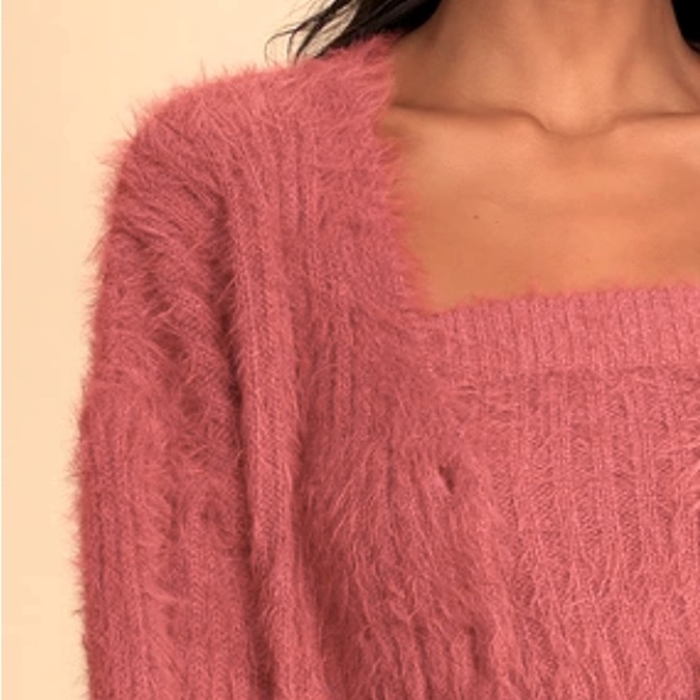 Fuzzy Pink Sweater